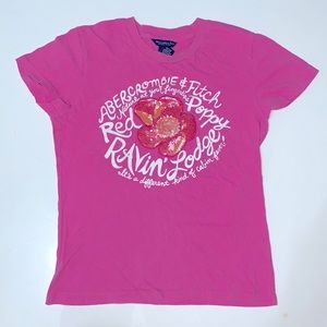 CUTE PINK ABERCROMBIE AND FITCH T-SHIRT